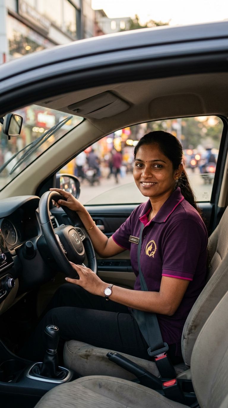 Confident HerDrive woman driver